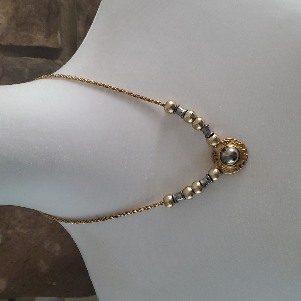 ❤️💎GOLD-TONE & SILVER-TONE Liz Claiborne BEAD Necklace ❤️💎